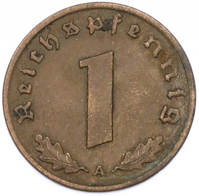 1 рейхспфенниг 1937 года A Германия
