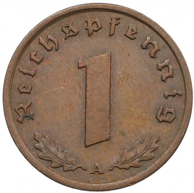 1 рейхспфенниг 1939 года A Германия