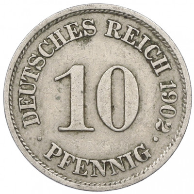10 пфеннигов 1902 года A Германия