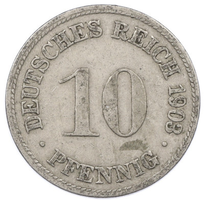 10 пфеннигов 1903 года D Германия