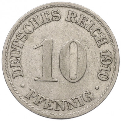 10 пфеннигов 1910 года A Германия