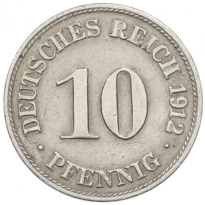 10 пфеннигов 1912 года D Германия