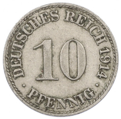 10 пфеннигов 1914 года A Германия