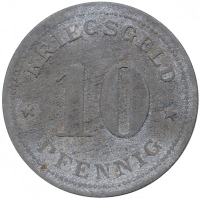 10 пфеннигов 1917 года Германия — город Верден (Нотгельд)
