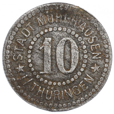 10 пфеннигов 1917 года Германия — город Мюльхаузен (Нотгельд)