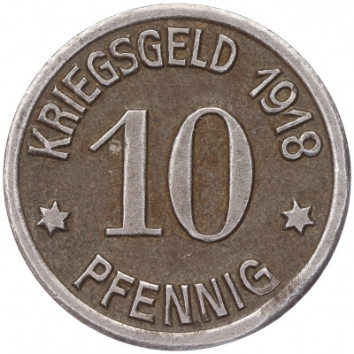 10 пфеннигов 1918 года Германия — город Кобленц (Нотгельд)