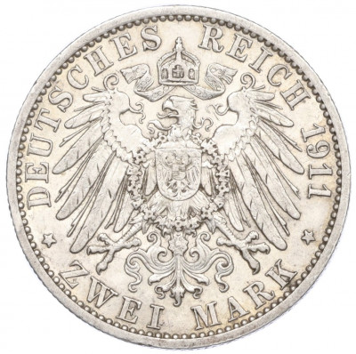 2 марки 1911 года Германия (Любек)