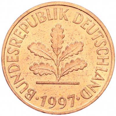 2 пфеннига 1997 года F Германия