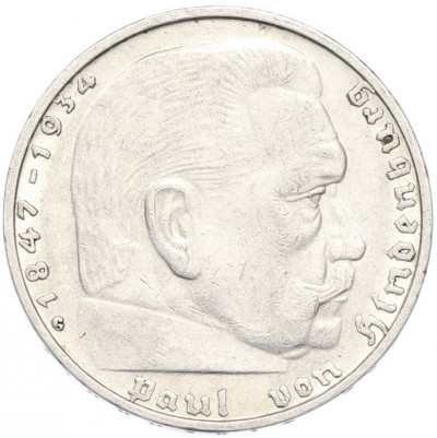 2 рейхсмарки 1936 года G Германия