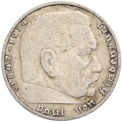 2 рейхсмарки 1937 года F Германия