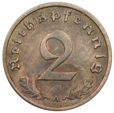 2 рейхспфеннига 1938 года A Германия