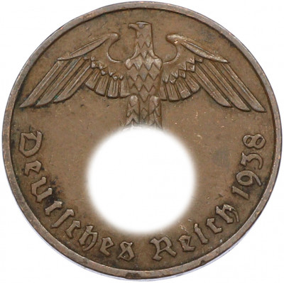 2 рейхспфеннига 1938 года F Германия
