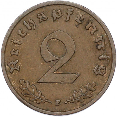 2 рейхспфеннига 1938 года F Германия