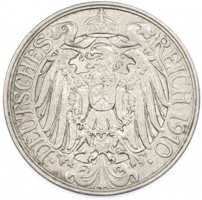 25 пфеннигов 1910 года A Германия