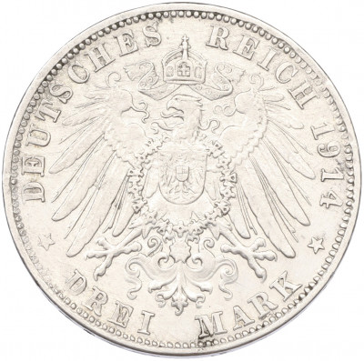 3 марки 1914 года D Германия (Бавария)