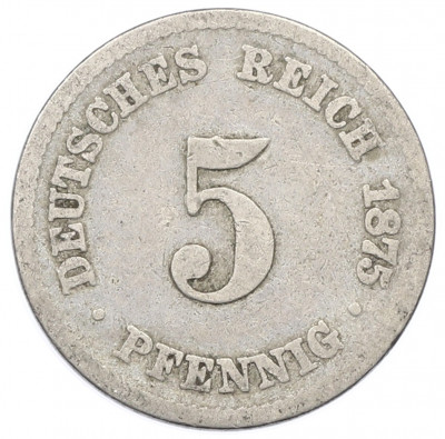 5 пфеннигов 1875 года C Германия
