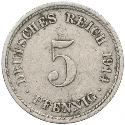 5 пфеннигов 1914 года A Германия