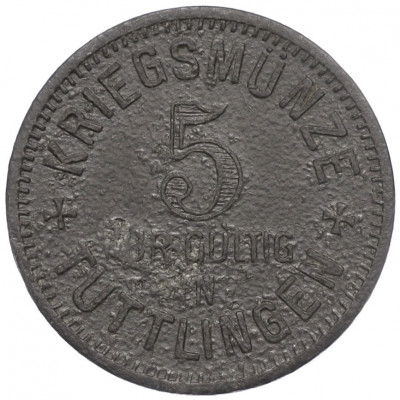 5 пфеннигов 1917 года Германия — город Туттлинген (Нотгельд)
