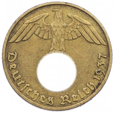 5 рейхспфеннигов 1937 года J Германия