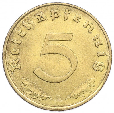 5 рейхспфеннигов 1938 года A Германия