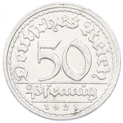 50 пфеннигов 1921 года J Германия