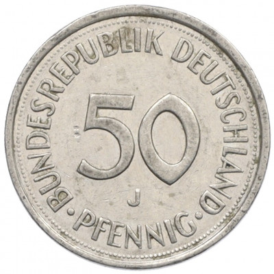 50 пфеннигов 1985 года J Западная Германия (ФРГ)