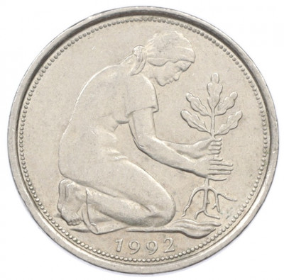 50 пфеннигов 1992 года F Германия