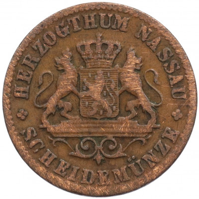 1 крейцер 1861 года Нассау