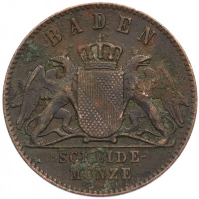 1 крейцер 1870 года Баден