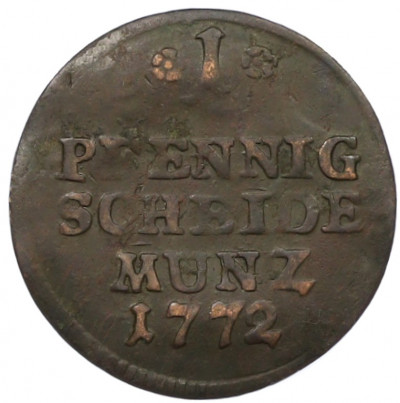 1 пфенниг 1772 года Саксен-Кобург-Заальфельд