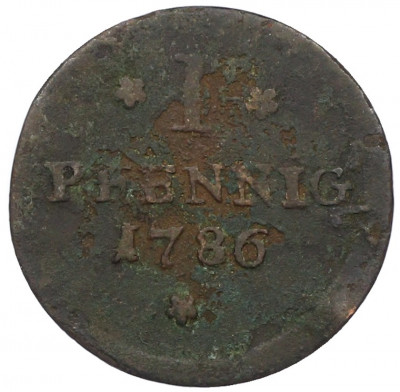 1 пфенниг 1786 года Франкфурт