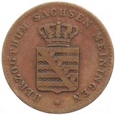 2 пфеннига 1863 года Саксен-Мейнинген