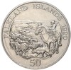 50 пенсов 1990 года Фолклендские острова «Детский фонд»