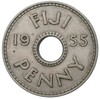 1 пенни 1955 года Фиджи