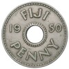 1 пенни 1950 года Фиджи