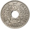 5 центов 1938 года Французский Индокитай