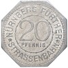 20 пфеннигов 1921 года Германия — город Нюрнберг (Трамвайный нотгельд)