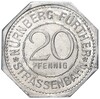 20 пфеннигов 1921 года Германия — город Нюрнберг (Трамвайный нотгельд)