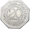 20 пфеннигов 1921 года Германия — город Нюрнберг (Трамвайный нотгельд)