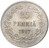 25 пенни 1917 года Русская Финляндия — Орел с коронами