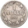 1 марка 1866 года Русская Финляндия