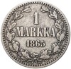 1 марка 1865 года Русская Финляндия