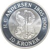 10 крон 2005 года Дания «Сказки Андерсона — Гадкий утенок»