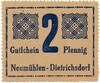 2 пфеннига 1920-1922 года Германия — город Ноймюнден-Дитрихсдорф (Нотгельд)