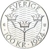 100 крон 1984 года Швеция «Стокгольмская конференция»