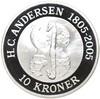 10 крон 2005 года Дания «Сказки Андерсона — Гадкий утенок»