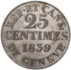 25 сантимов 1839 года Швейцария — кантон Женева