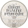 100 франков 1986 года Франция «100 лет Статуе Свободы» (Пьедфорд)