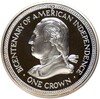 1 крона 1976 года Остров Мэн «200 лет независимости Америки»
