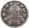 1 марка 1866 года Русская Финляндия